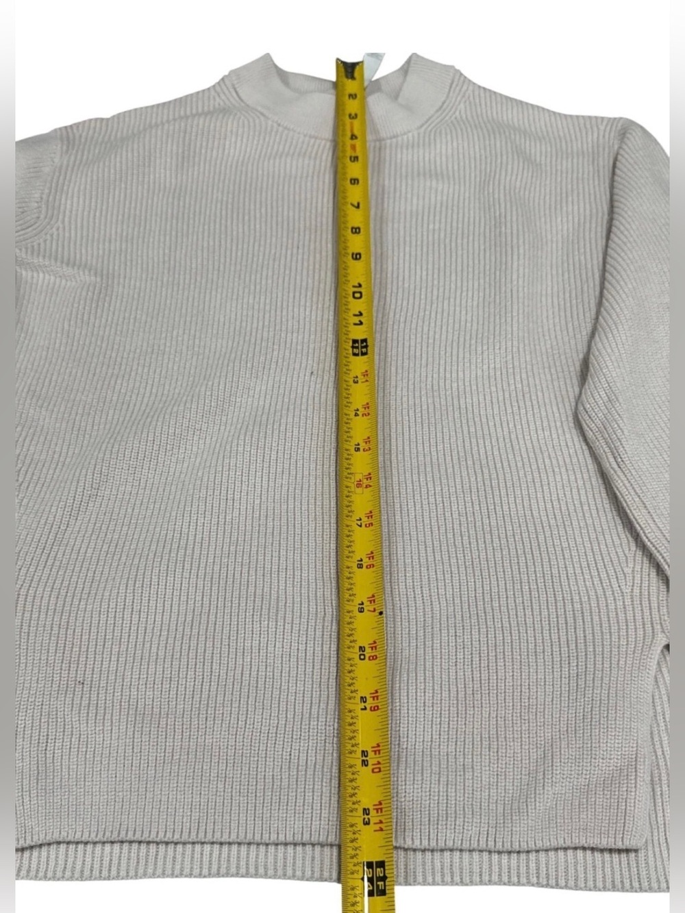 Lululemon Merino Wool and Cotton Mock Neck Ivory Sweater 2 - PRE-LOVED - Picture 6 of 7